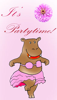 party clip art hippo it's partytime