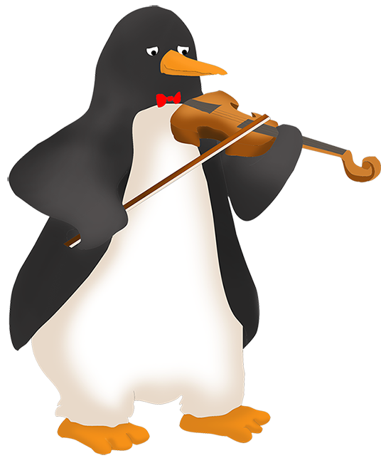 Penguin violinist