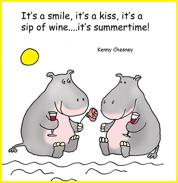 summer picture quote wine kiss smile