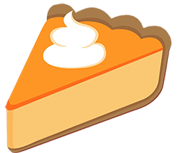 Thanksgiving pumpkin pie slice