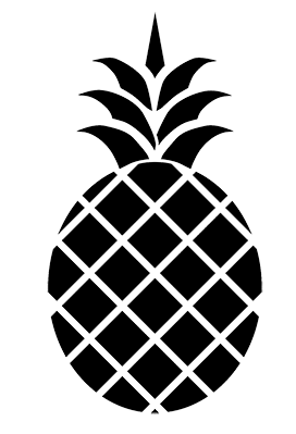 pineapple symbol black white