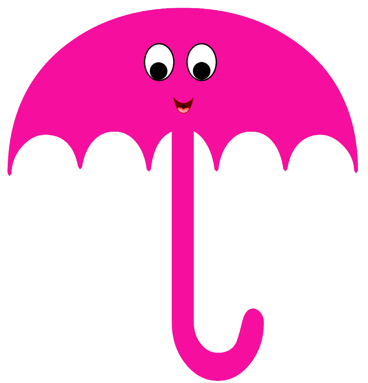 pink cartoon cute umbrella clipart