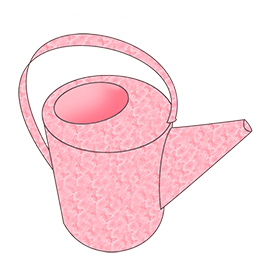 pink water can image
