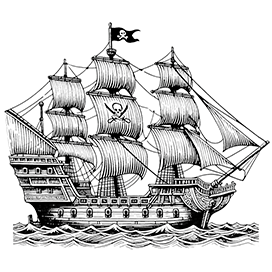 pirate ship clipart