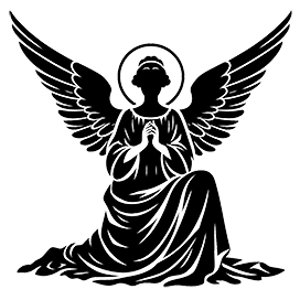 praying angel silhouette