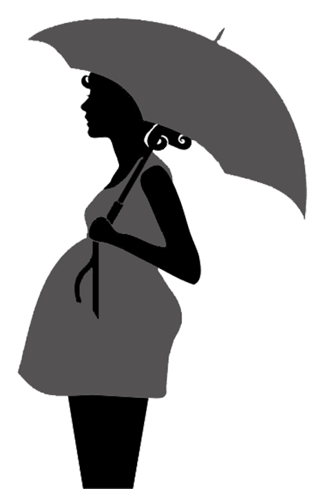 pregnant woman with umbrella
