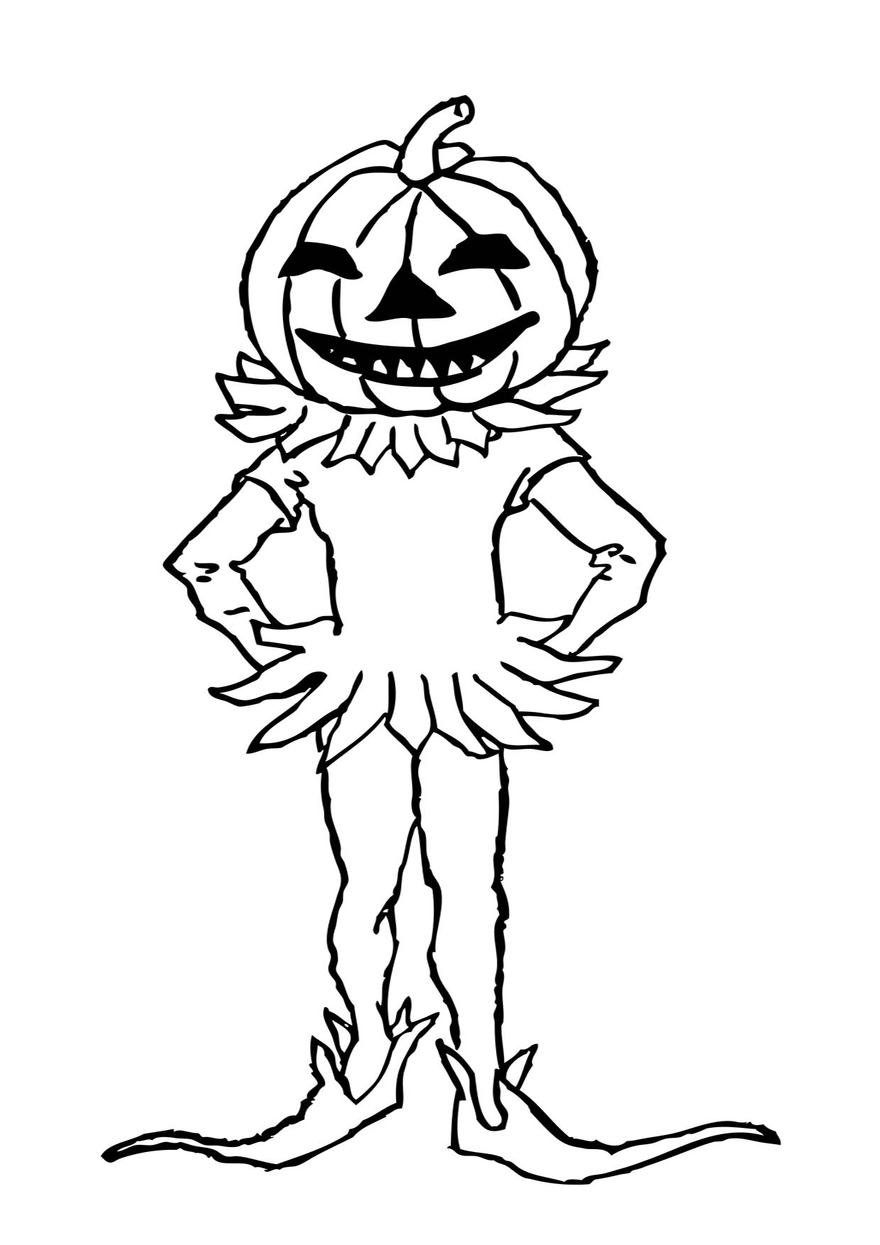 pumpkin boy coloring page