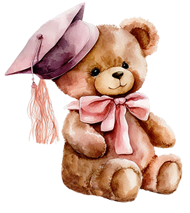 purple graduation cap teddy bear