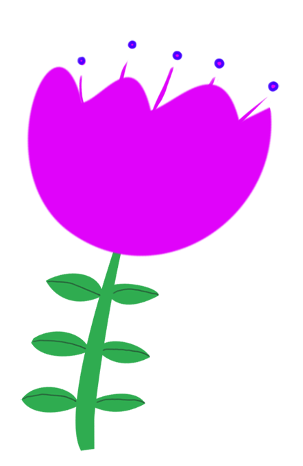 purple flower drawing for decorations