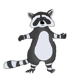 raccoon cartoon figure