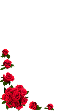 red rose border for birthday greeting