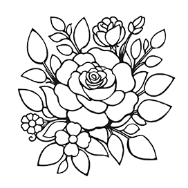 rose coloring sheet