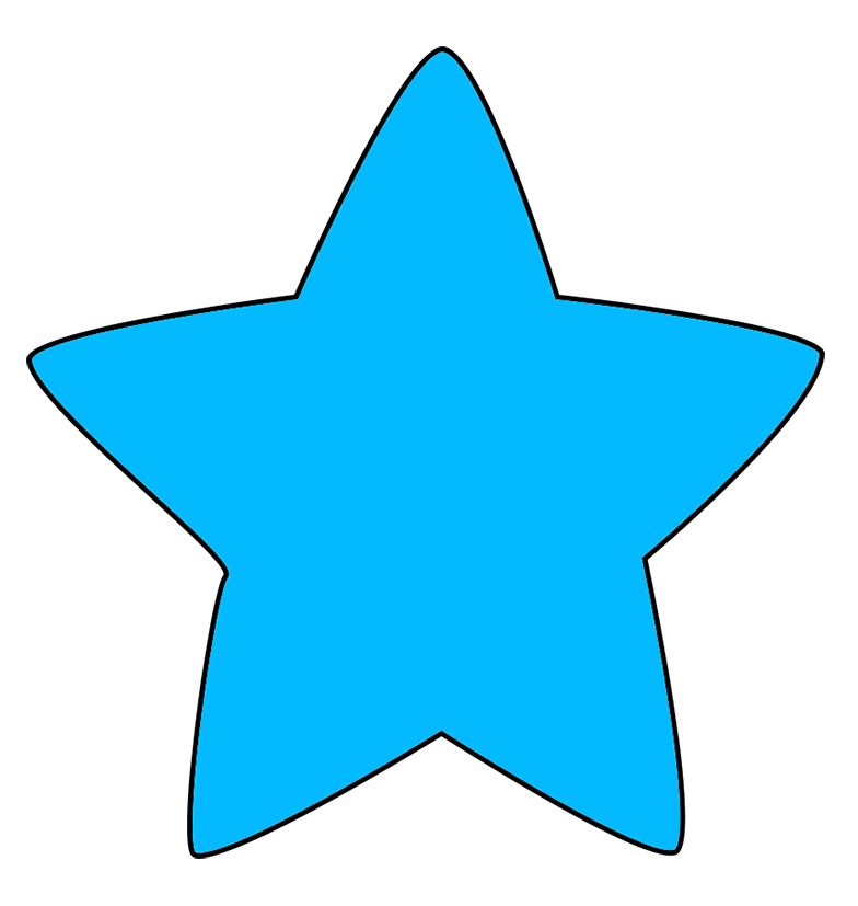 light blue clipart stars with rounded points