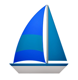 sail boat clipart blue sails