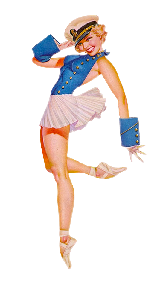 Sailor girl pin-up clip art