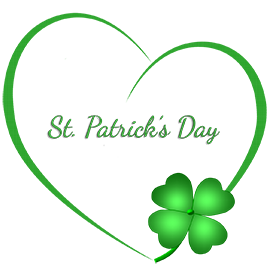 Saint Patrick's Day clover heart