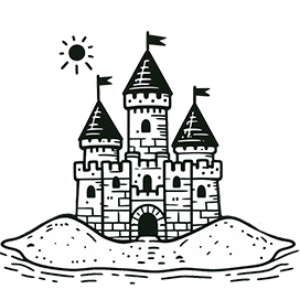 sandcastle clipart