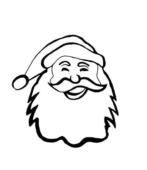 Santa Claus silhouette of head