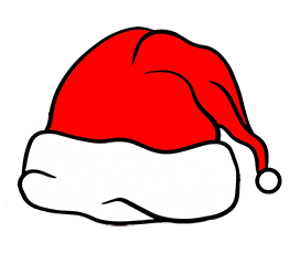 Santa hat drawing 