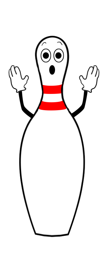 funny bowling pin clipart