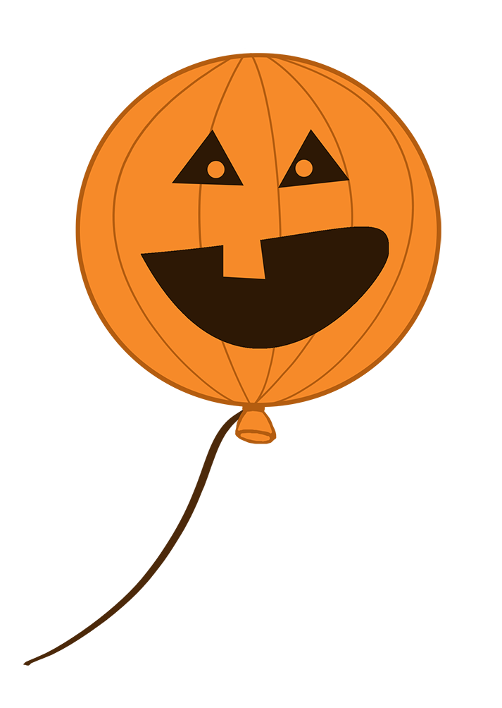 scary halloween balloon with face