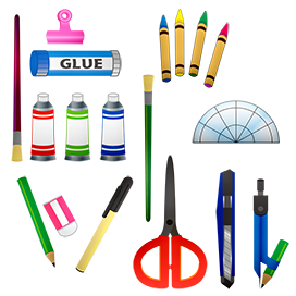 clipart school art stuff