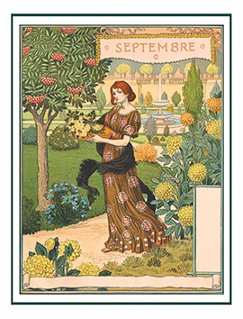 Art Nouveau September by Mucha