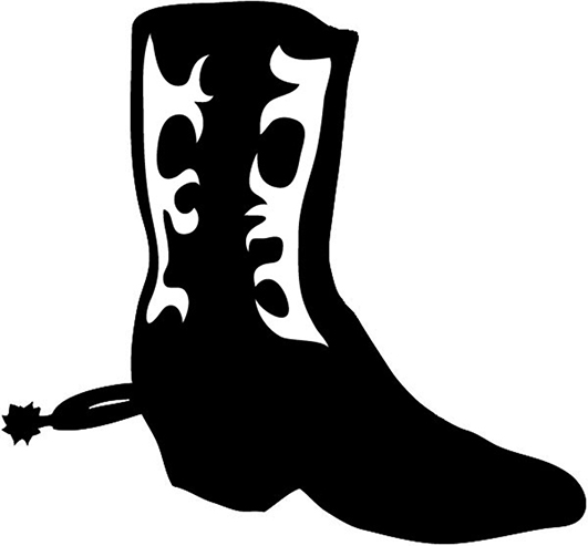 Western boot with pattern