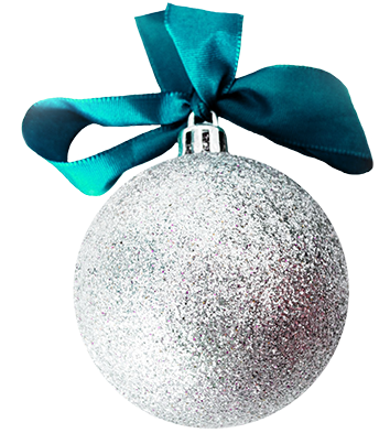 silver Christmas bauble 