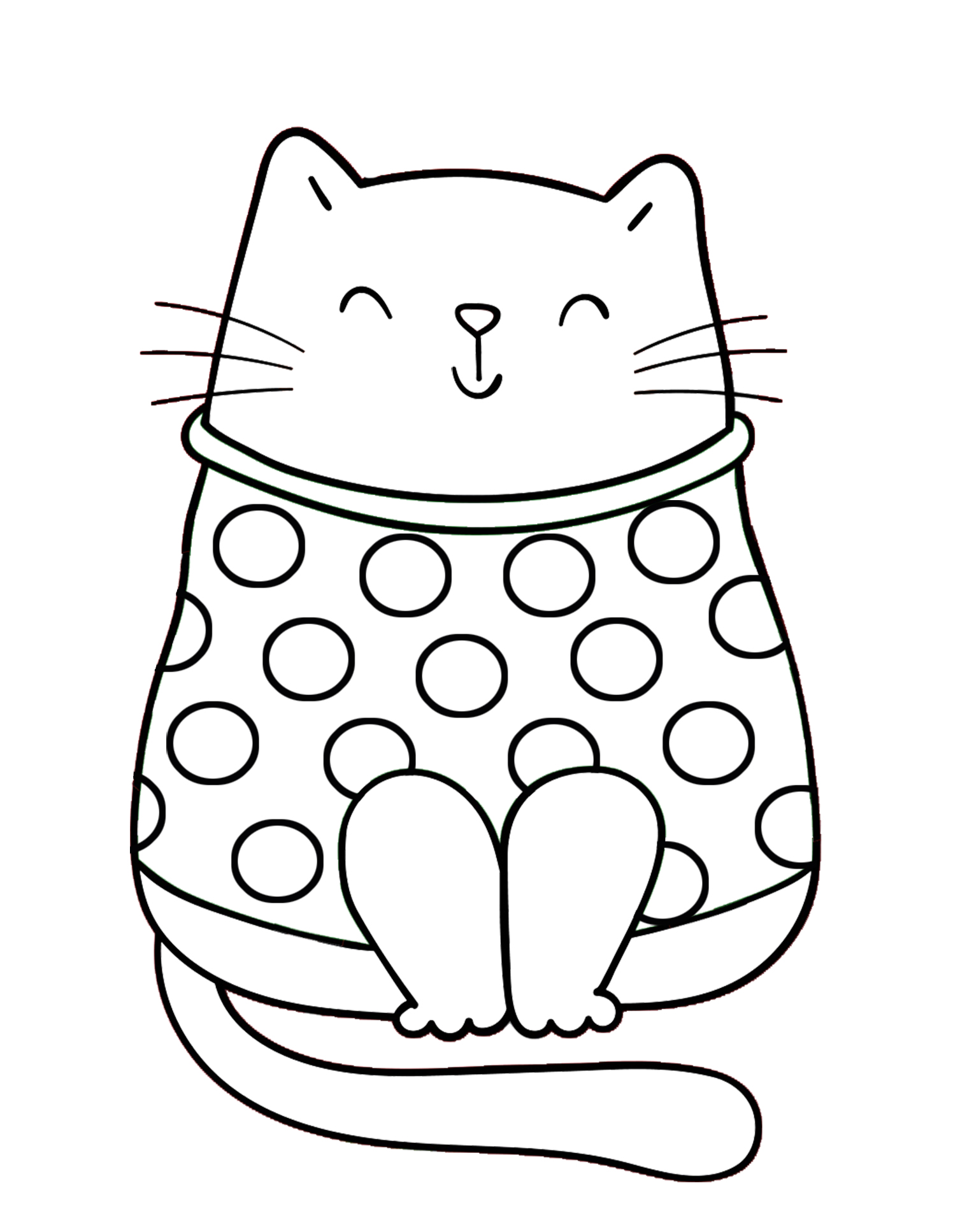 cat colouring pages