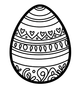 simple egg coloring sheet for Easter