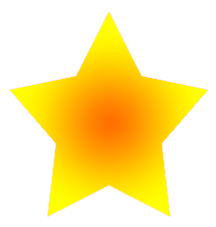 free star clipart yellow orange