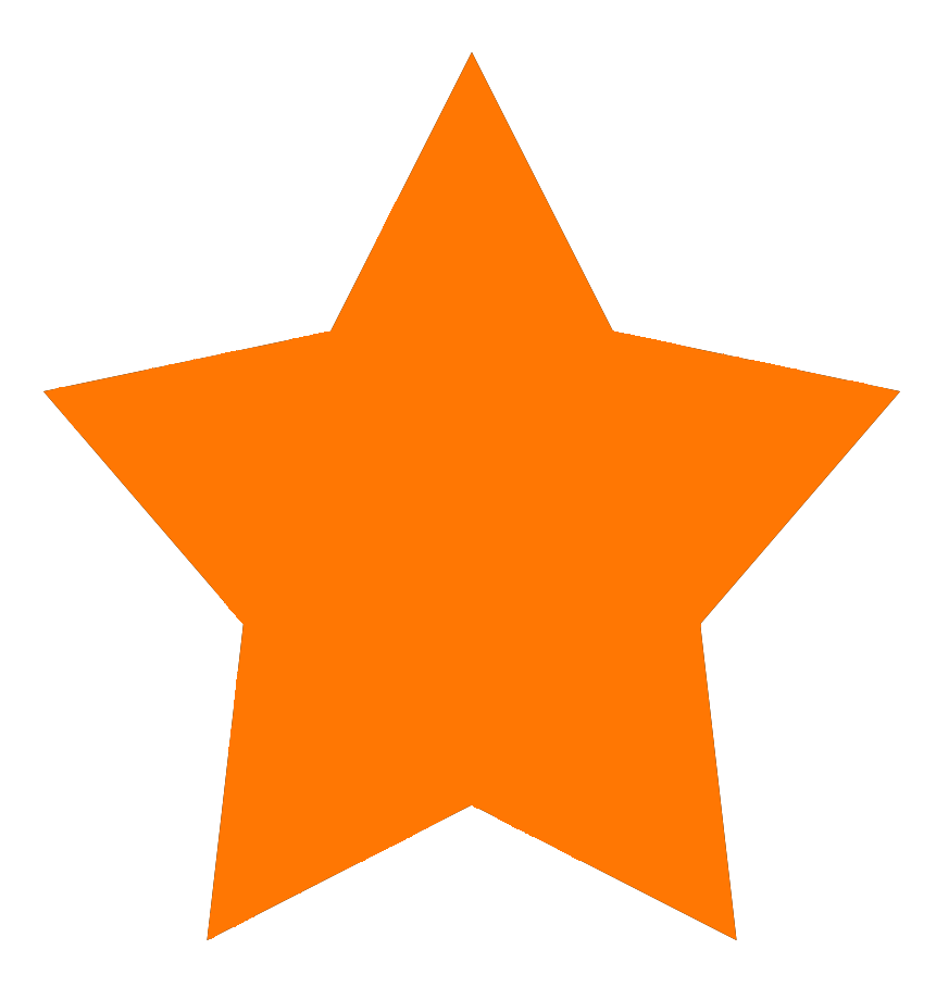 Orange 5-pointed star shape