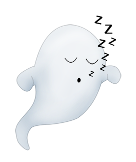 sleeping ghost clipart