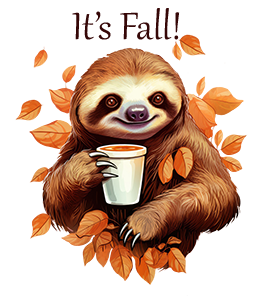 sloth fall greeting