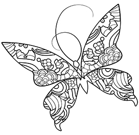 beautiful butterfly for coloring
