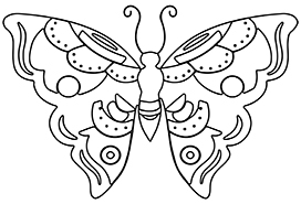 decorative butterfly coloring page