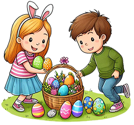 free Easter clip art images Egg hunt 