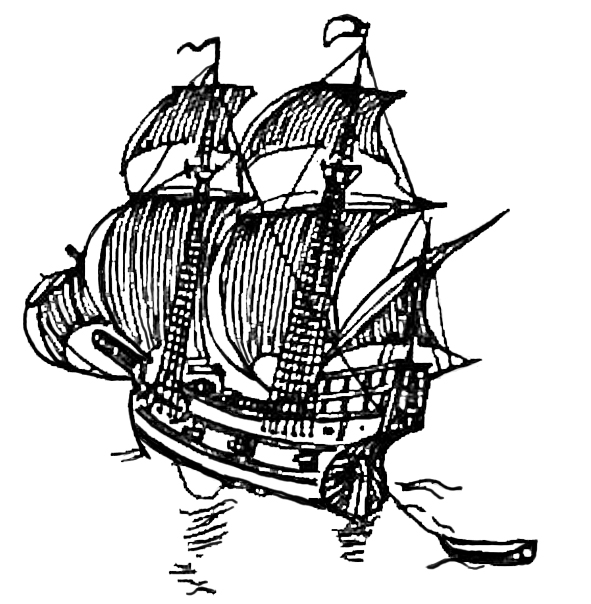 sail ship ornament