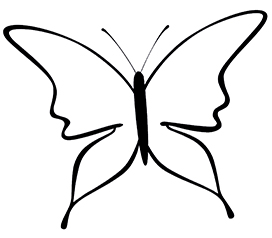 simple butterfly for coloring