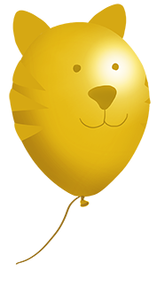 small tiger balloon clipart