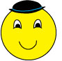 smiley face with hat