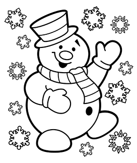 Snowman coloring page