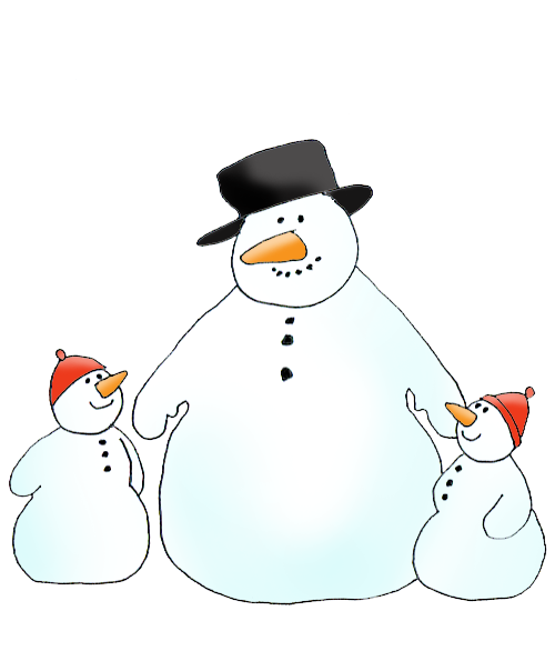 snowman pictures father kids