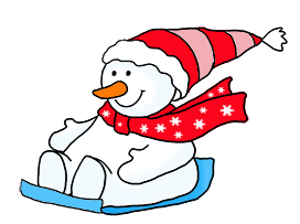 snowman on sleigh