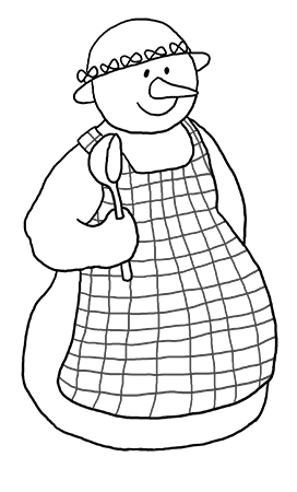 snowwoman coloring page