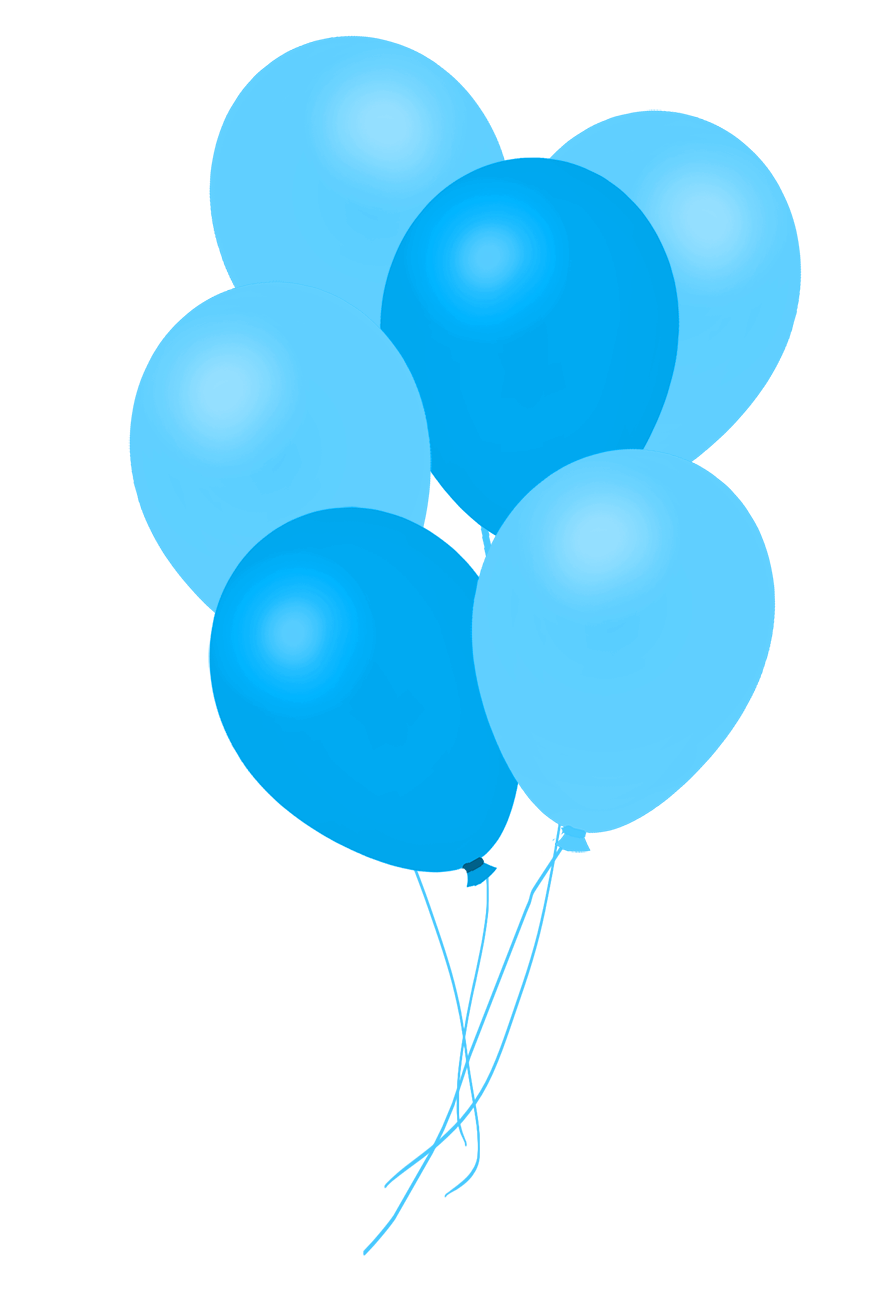 soft blue balloons image