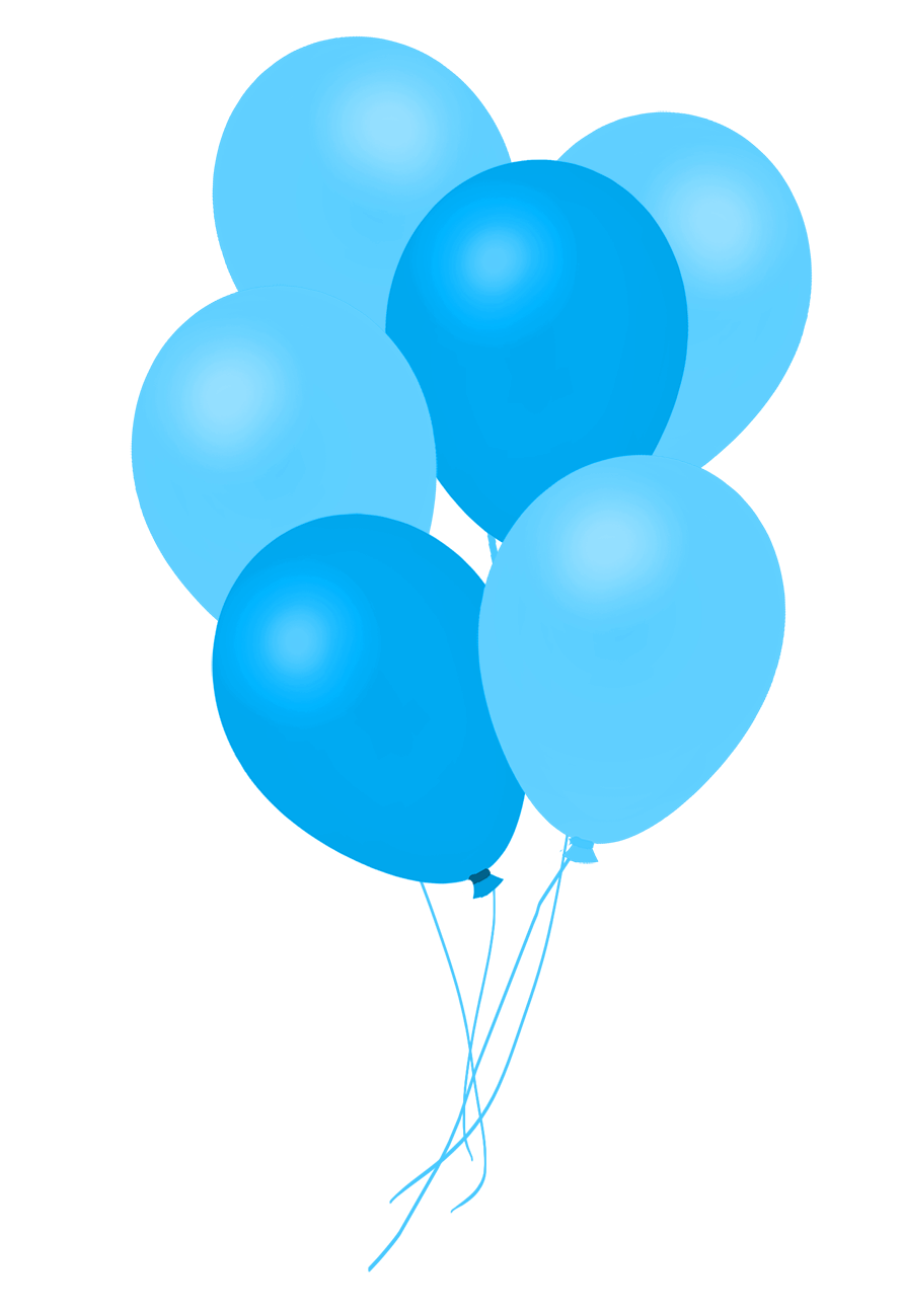 blue balloons