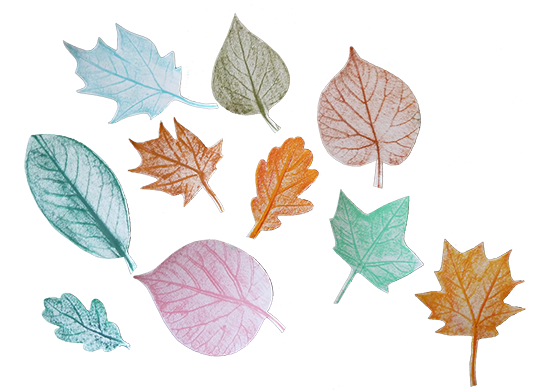 soft colored fall leaves clipart