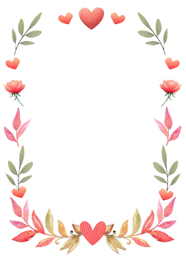 soft colored valentine frame